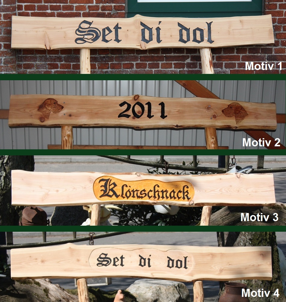 Holzbank 1,6 Meter breit, Bank Sitzbank Rundholzbank Gartenmöbel mit